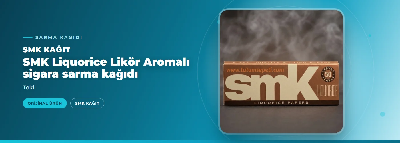 SMK Liquorice Likör Aromalı sigara sarma kağıdı – Tekli