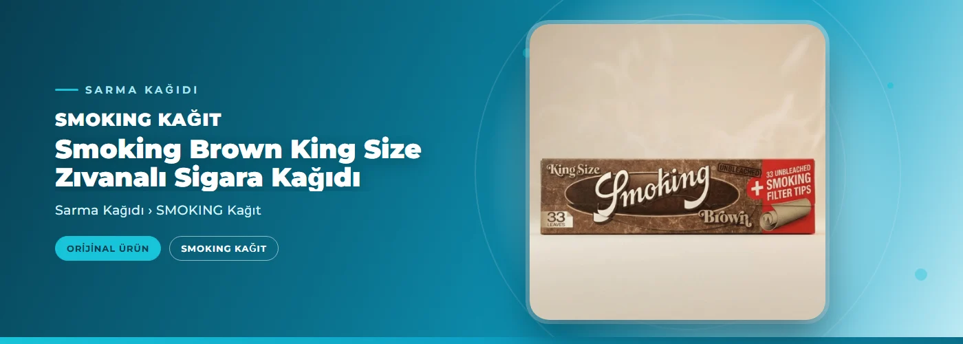 Smoking Brown King Size Zıvanalı Sigara Kağıdı