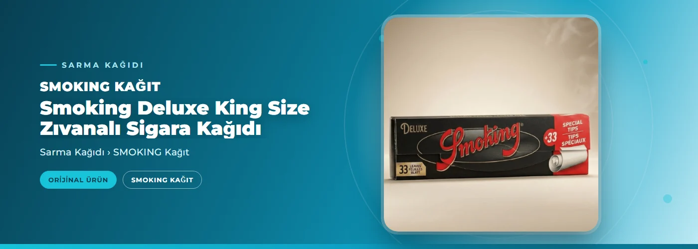 Smoking Deluxe King Size Zıvanalı Sigara Kağıdı