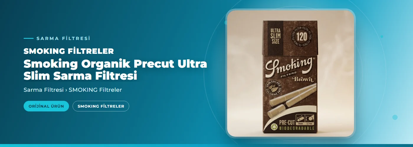 Smoking Organik Precut Ultra Slim Sarma Filtresi