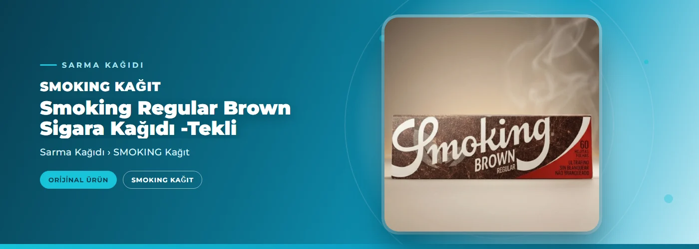 Smoking Regular Brown Sigara Kağıdı -Tekli