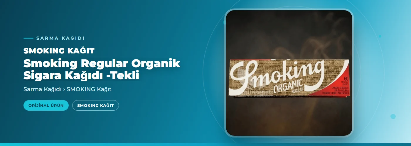 Smoking Regular Organik Sigara Kağıdı -Tekli