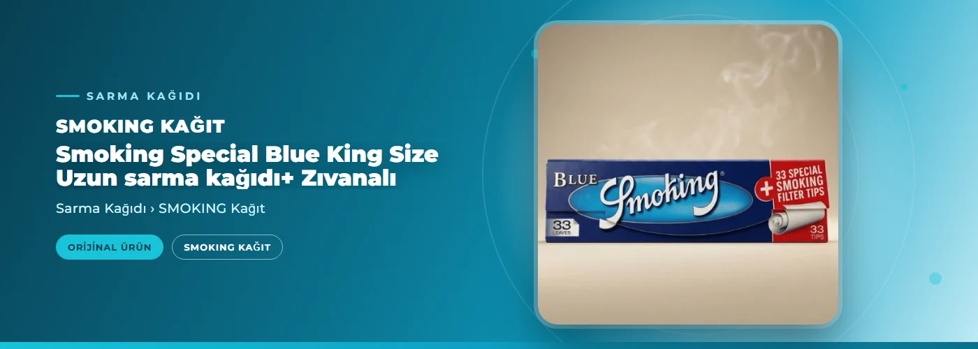 Smoking Special Blue King Size Uzun sarma kağıdı+ Zıvanalı
