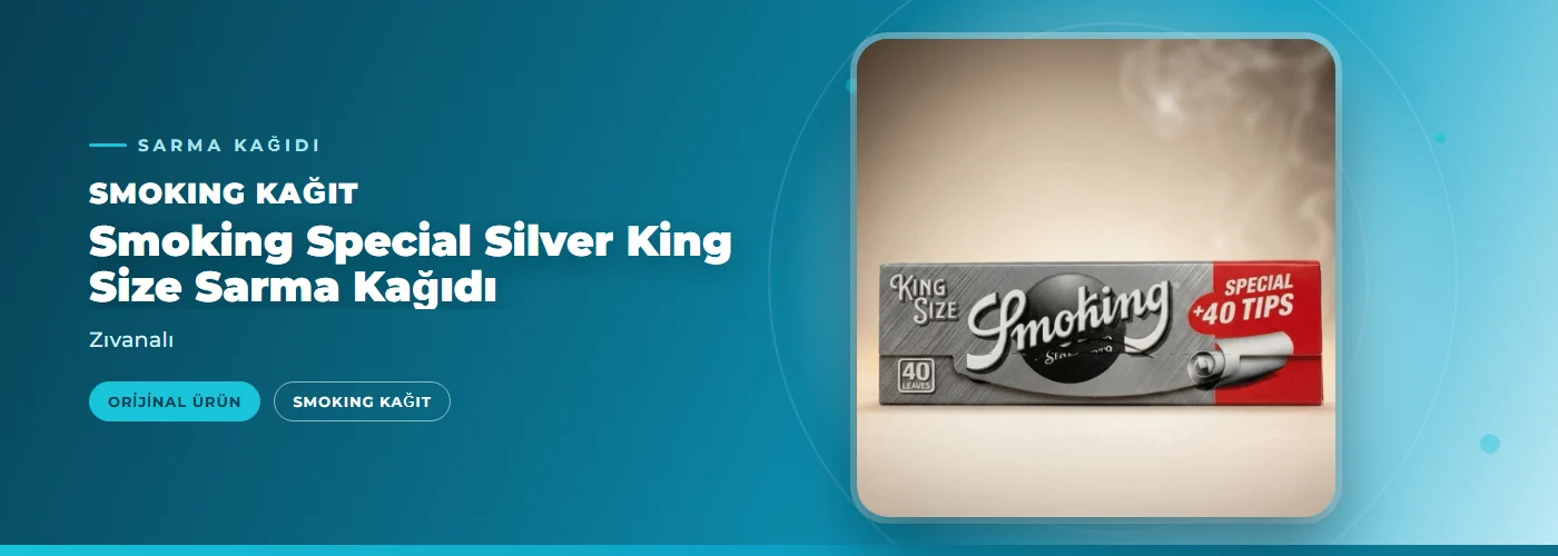 Smoking Special Silver King Size Sarma Kağıdı – Zıvanalı