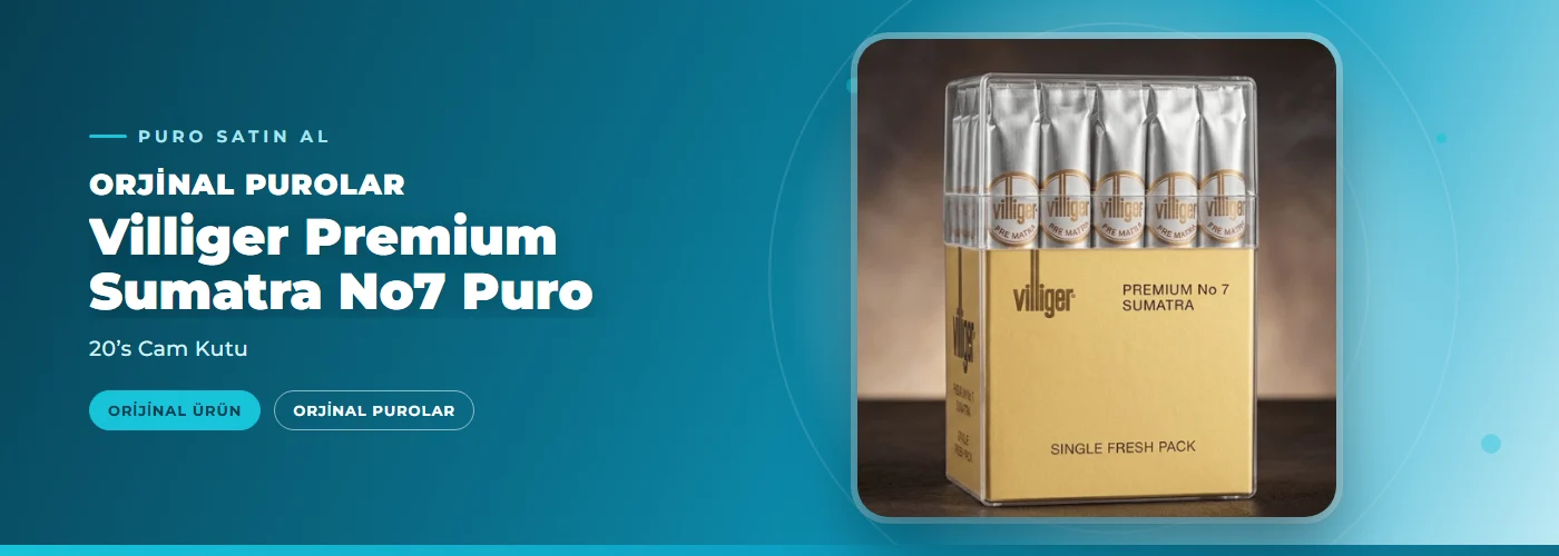 Villiger Premium Sumatra No7 Puro Satın Al – 20’s Cam Kutu