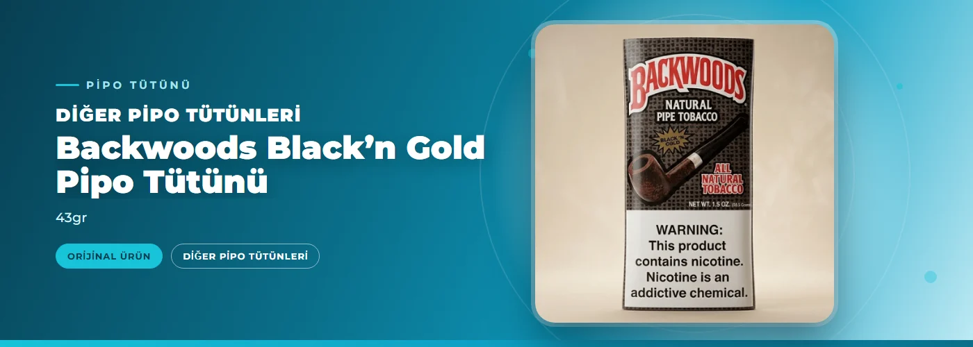 Backwoods Black’n Gold Pipo Tütünü – 43gr