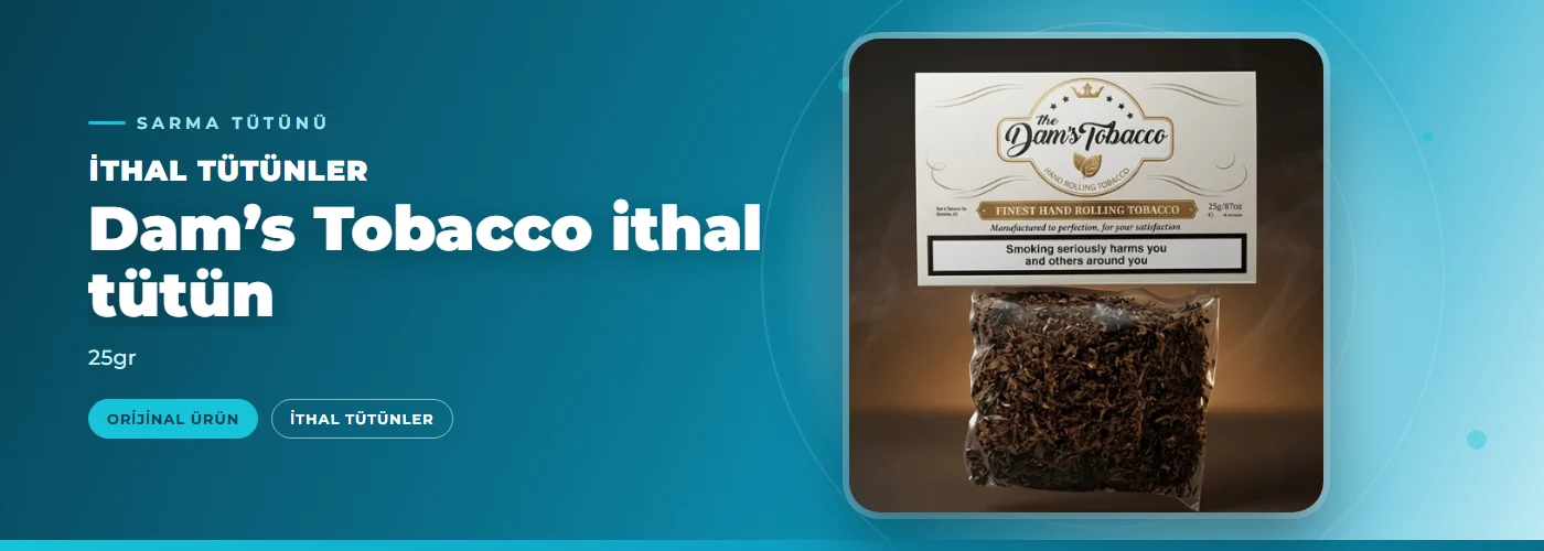 Dam’s Tobacco ithal tütün – 25gr