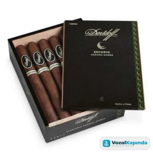 Davidoff Escurio Corona Gorda Puro - 12's Ahşap Kutu - görsel 2