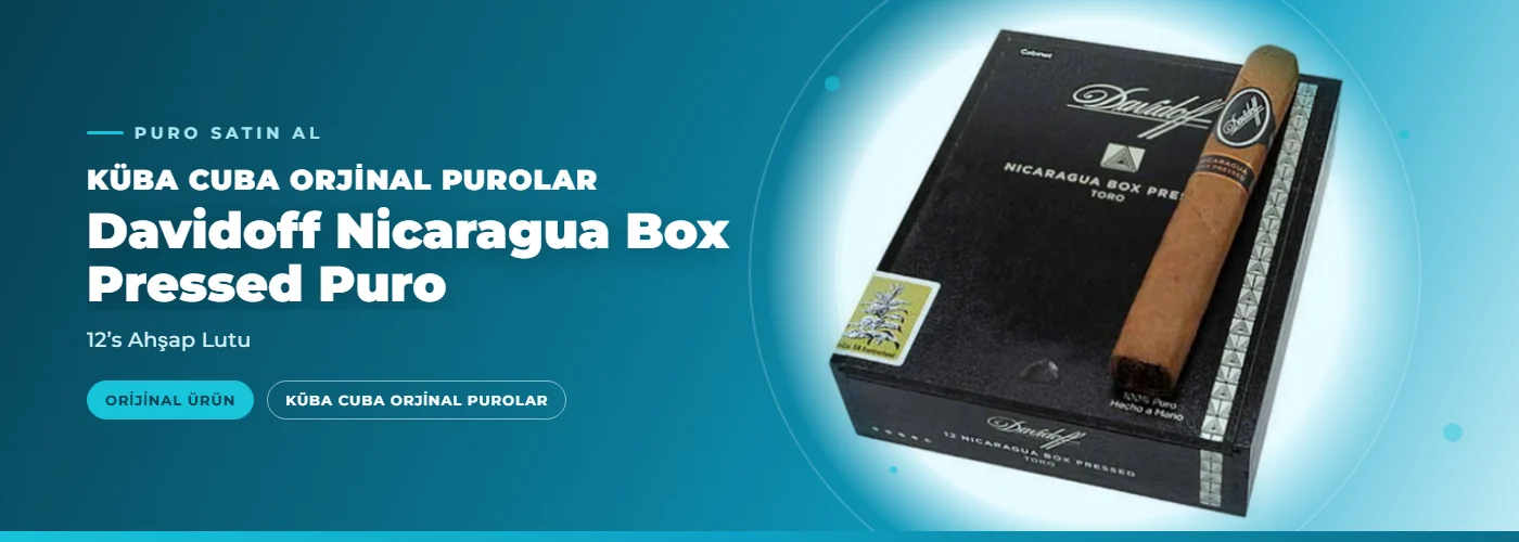 Davidoff Nicaragua Box Pressed Puro – 12’s Ahşap Lutu