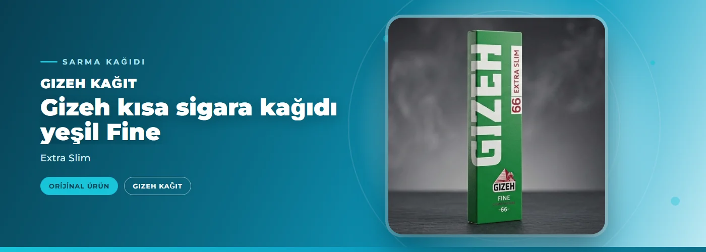 Gizeh kısa sigara kağıdı yeşil Fine – Extra Slim
