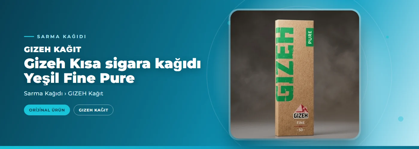 Gizeh Kısa sigara kağıdı Yeşil Fine Pure