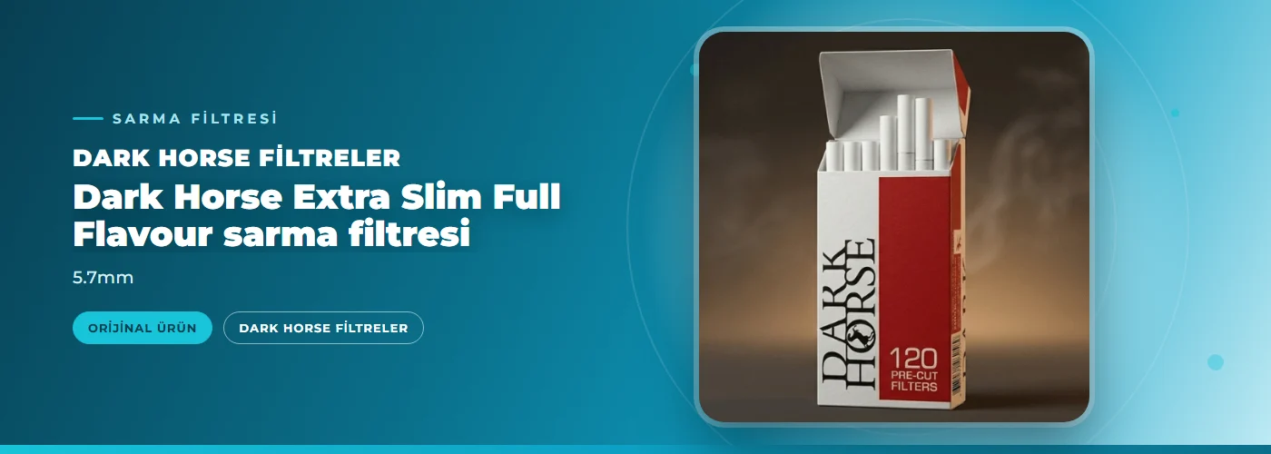 Dark Horse Extra Slim Full Flavour sarma filtresi – 5.7mm