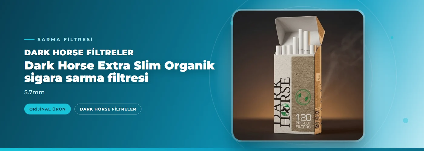 Dark Horse Extra Slim Organik sigara sarma filtresi – 5.7mm