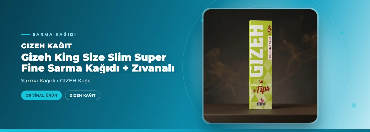 Gizeh King Size Slim Super Fine Sarma Kağıdı + Zıvanalı