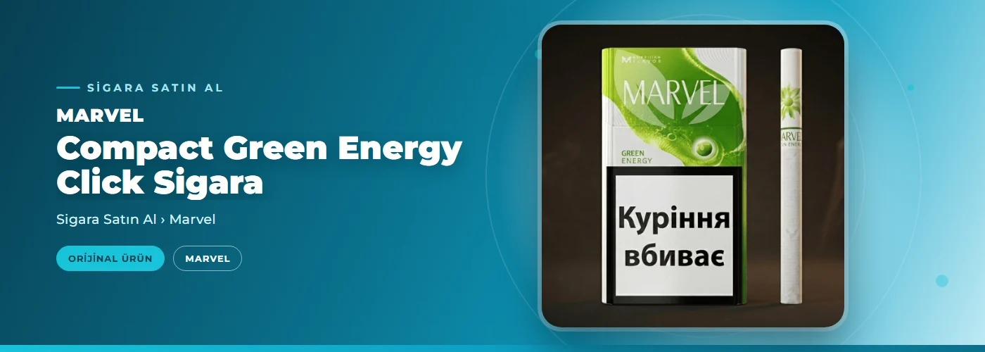Marvel Compact Green Energy Click Sigara