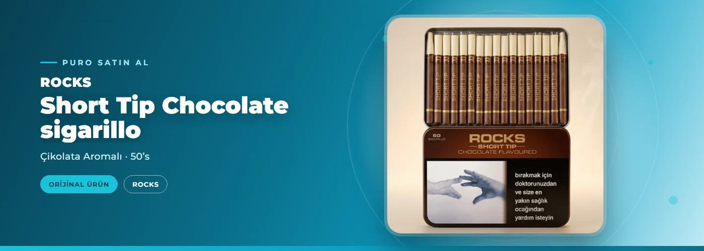 Rocks Short Tip Chocolate sigarillo – Çikolata Aromalı – 50’s