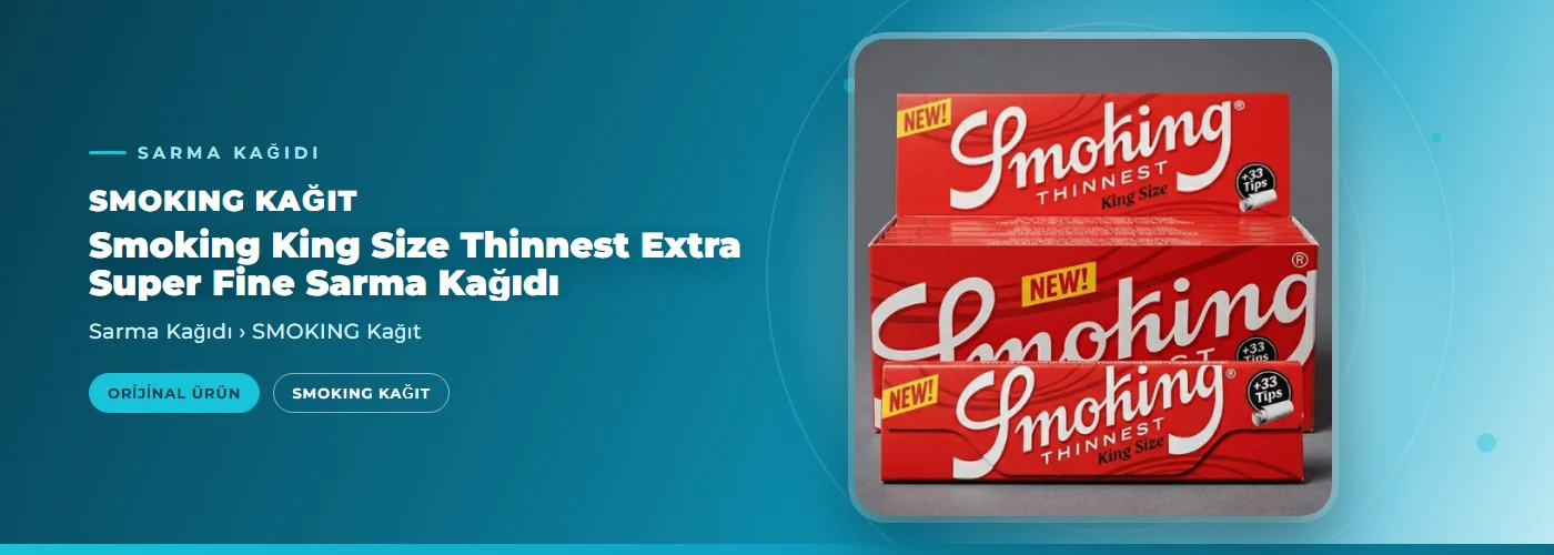 Smoking King Size Thinnest Extra Super Fine Sarma Kağıdı