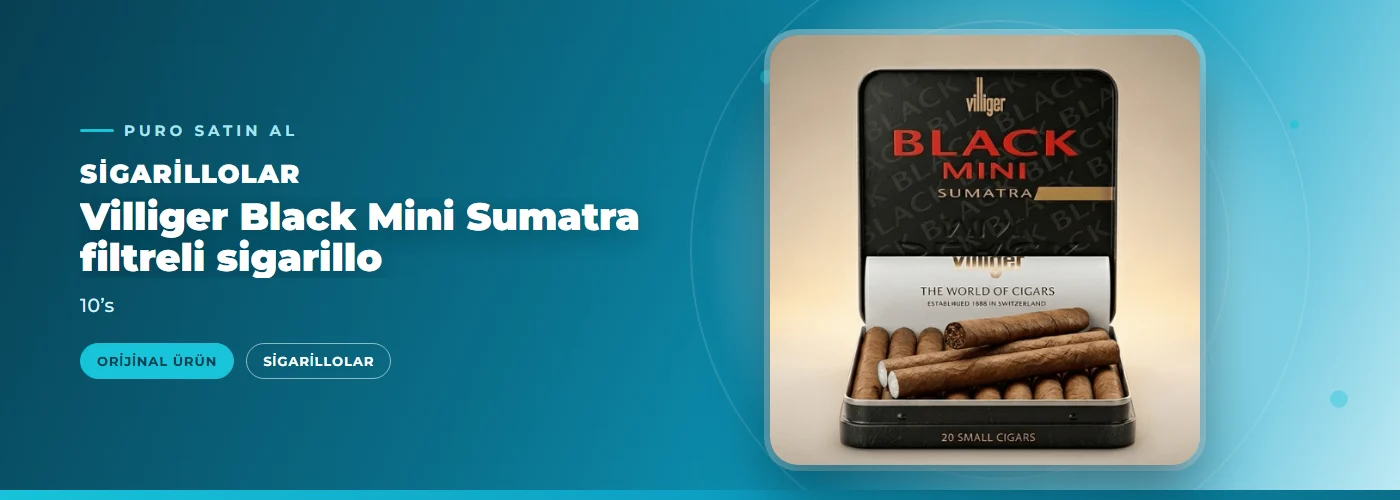 Villiger Black Mini Sumatra filtreli sigarillo – 10’s