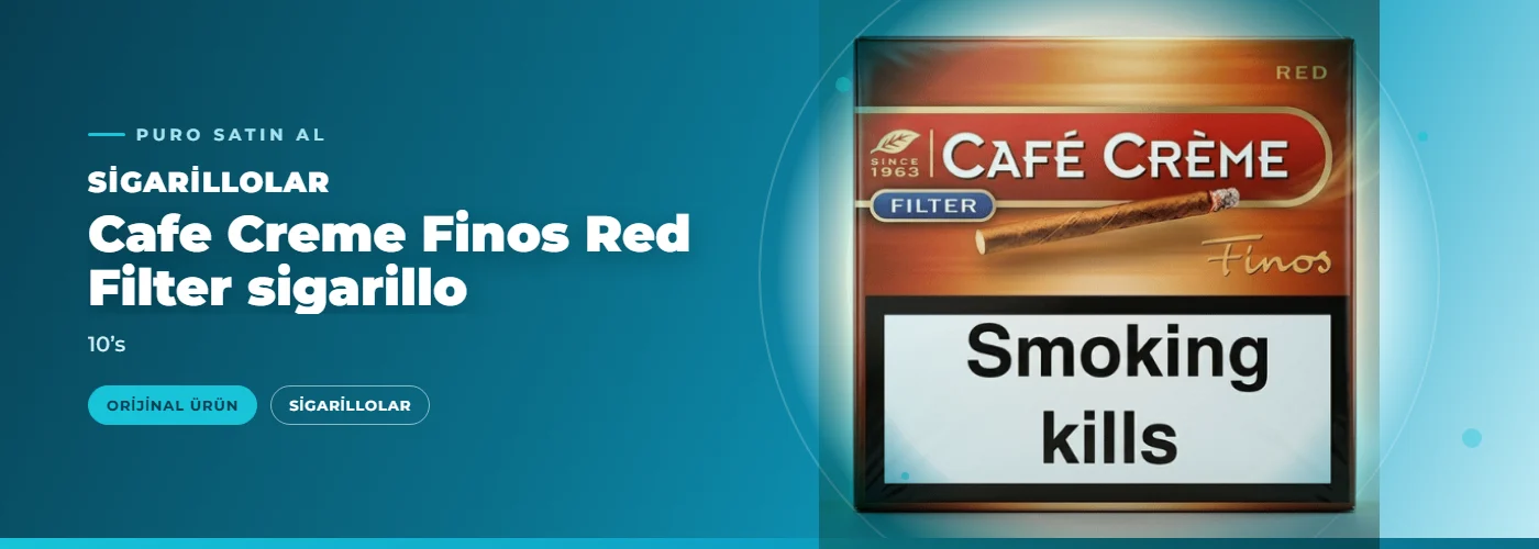 Cafe Creme Finos Red Filter sigarillo – 10’s