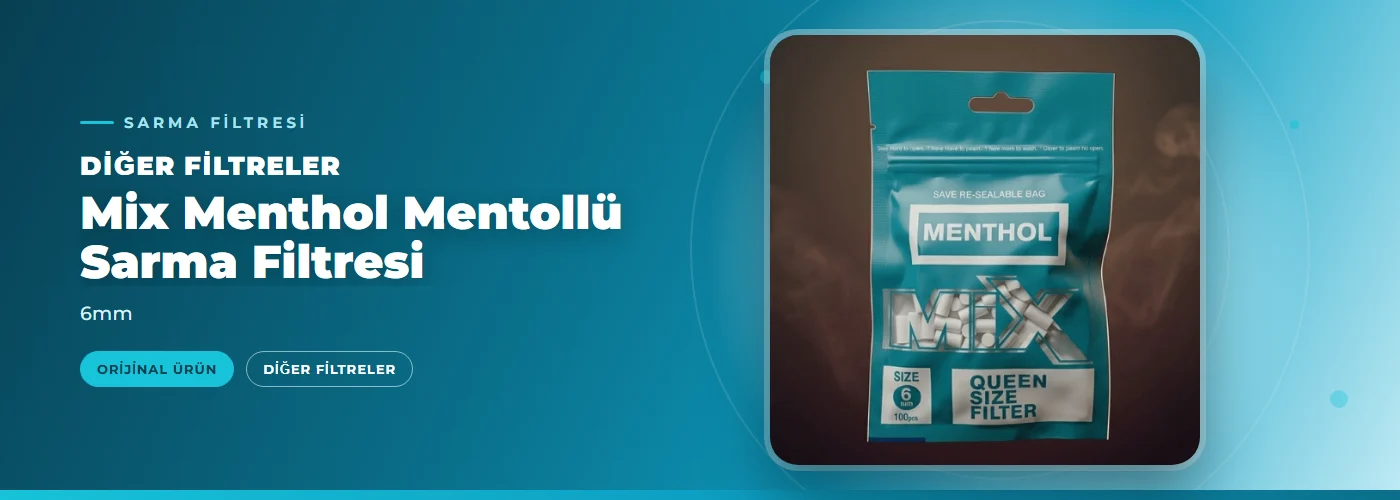 Mix Menthol Mentollü Sarma Filtresi – 6mm