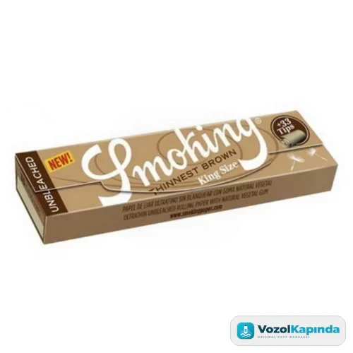 Smoking Thinnest Brown King Size sarma kağıdı + Zıvanalı - görsel 2