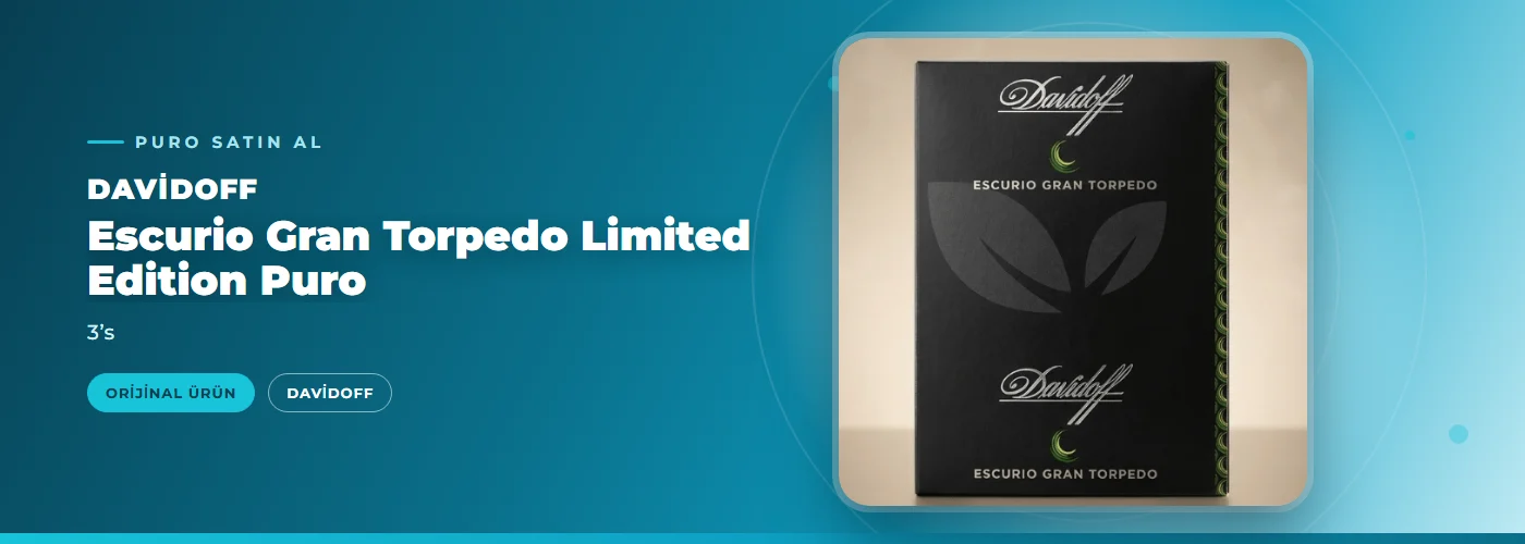 Davidoff Escurio Gran Torpedo Limited Edition Puro – 3’s