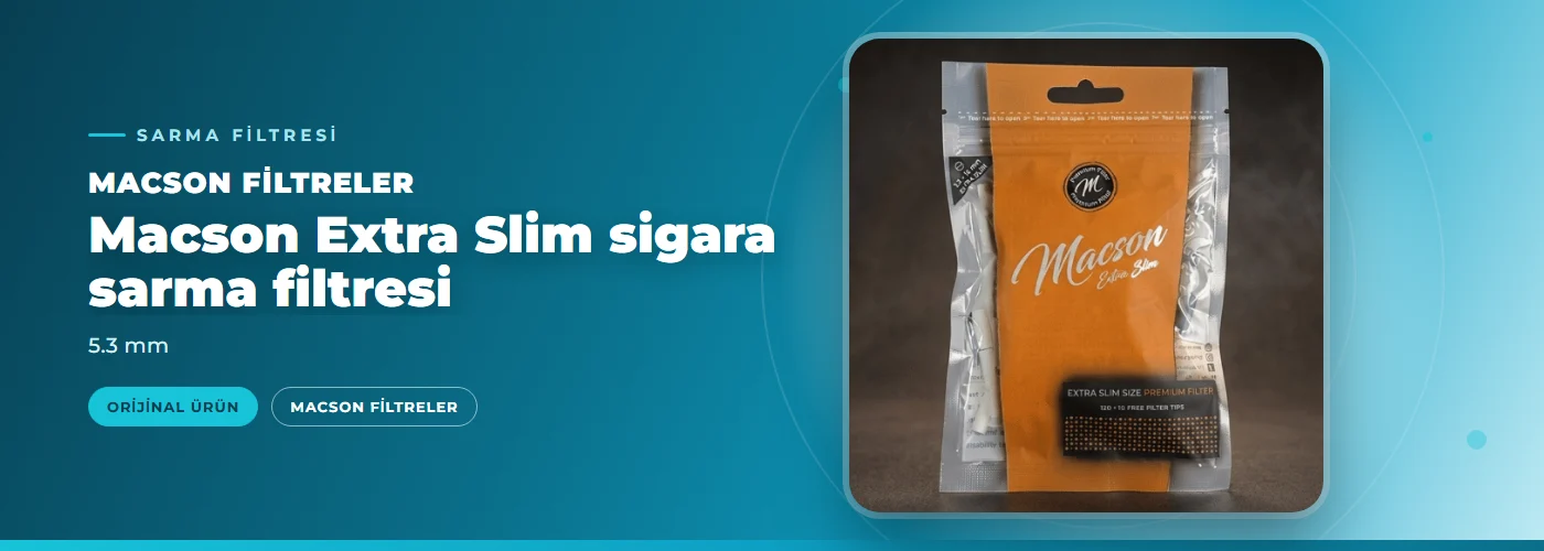 Macson Extra Slim sigara sarma filtresi – 5.3 mm