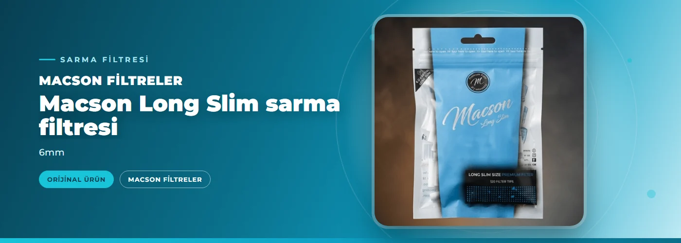 Macson Long Slim sarma filtresi – 6mm