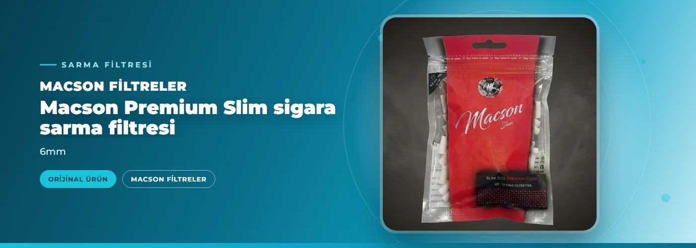 Macson Premium Slim sigara sarma filtresi – 6mm
