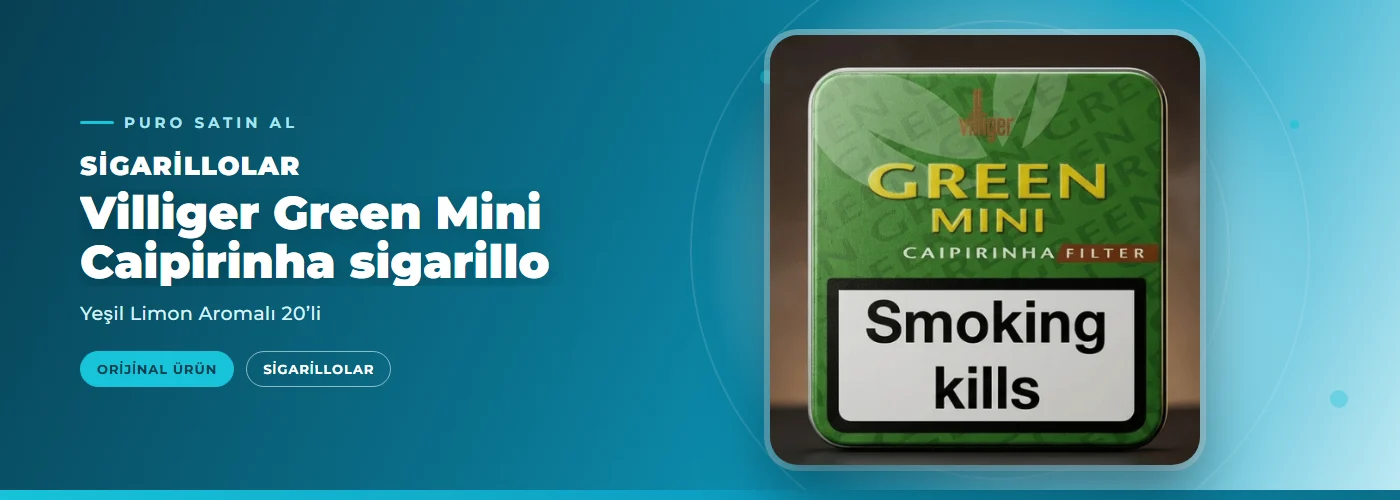 Villiger Green Mini Caipirinha sigarillo – Yeşil Limon Aromalı 20’li