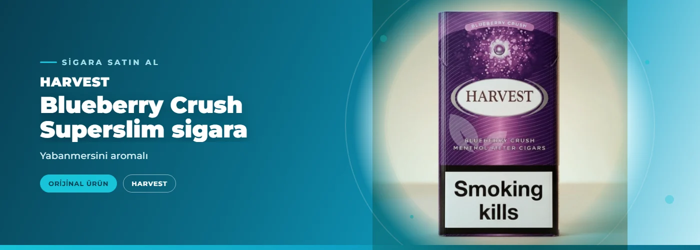 Harvest Blueberry Crush Superslim sigara – Yabanmersini aromalı