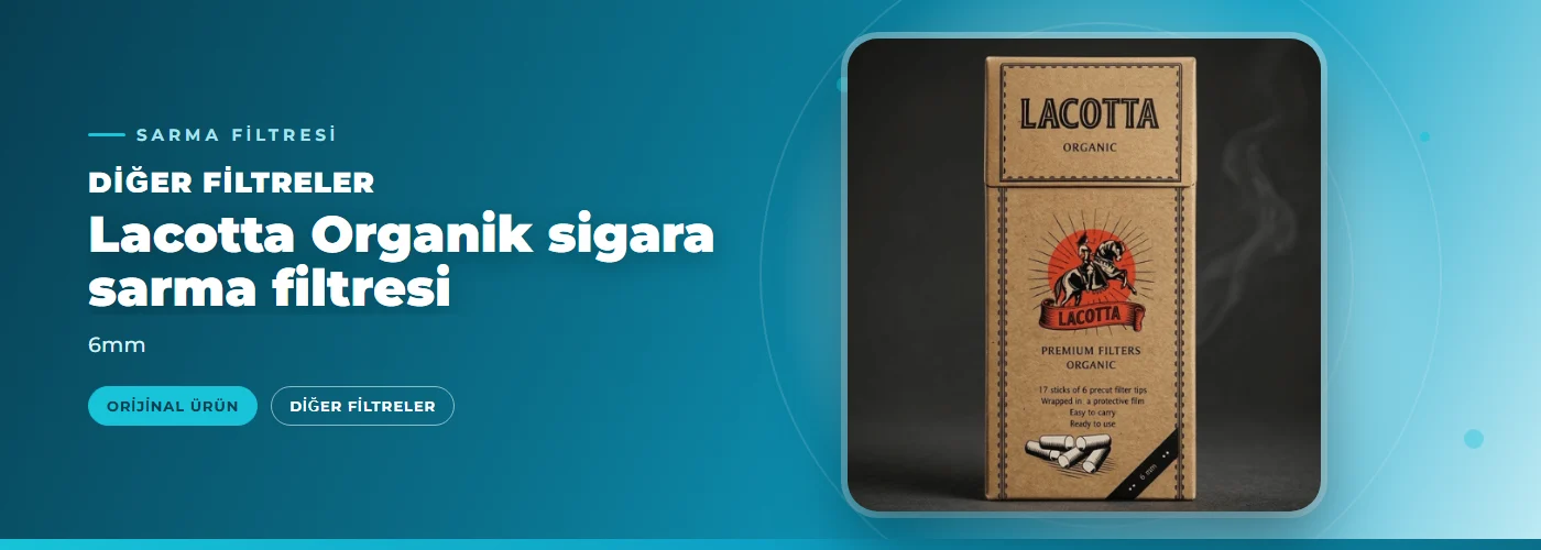 Lacotta Organik sigara sarma filtresi – 6mm