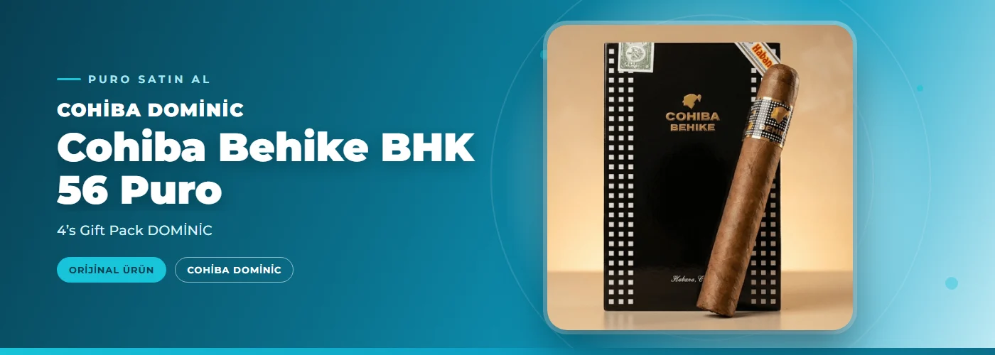 Cohiba Behike BHK 56 Puro – 4’s Gift Pack DOMİNİC