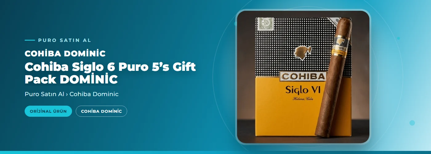 Cohiba Siglo 6 Puro 5’s Gift Pack Satın Al DOMİNİC