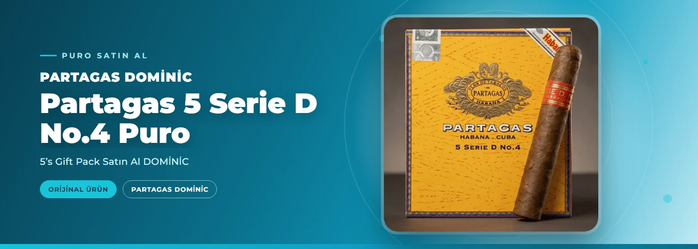 Partagas 5 Serie D No.4 Puro – 5’s Gift Pack Satın Al DOMİNİC