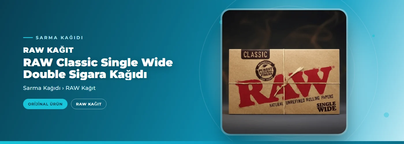 RAW Classic Single Wide Double Sigara Kağıdı