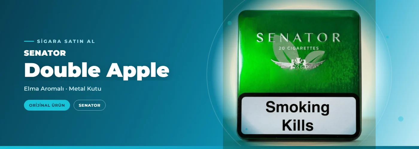 Senator Double Apple – Elma Aromalı – Metal Kutu