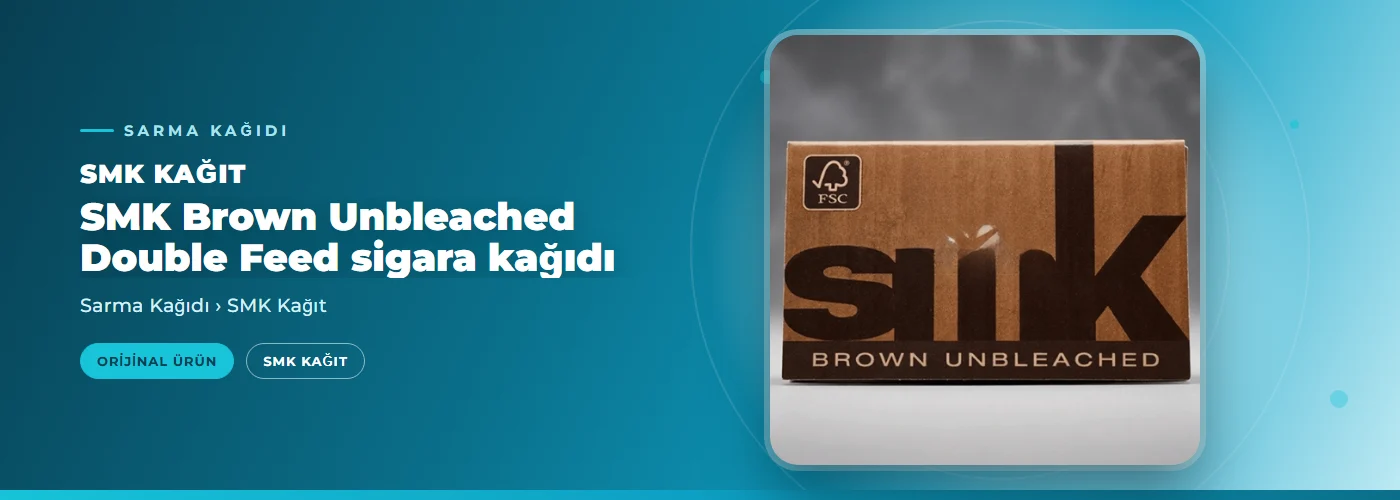 SMK Brown Unbleached Double Feed sigara kağıdı