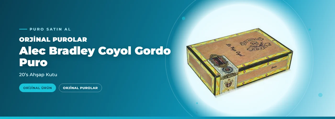Alec Bradley Coyol Gordo Puro – 20’s Ahşap Kutu