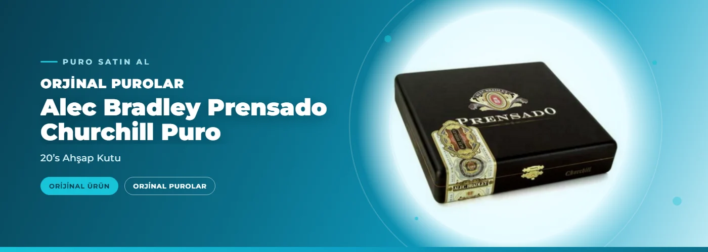 Alec Bradley Prensado Churchill Puro – 20’s Ahşap Kutu