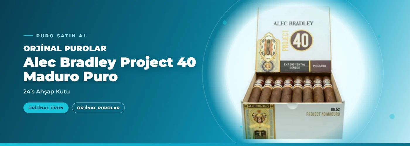 Alec Bradley Project 40 Maduro Puro – 24’s Ahşap Kutu