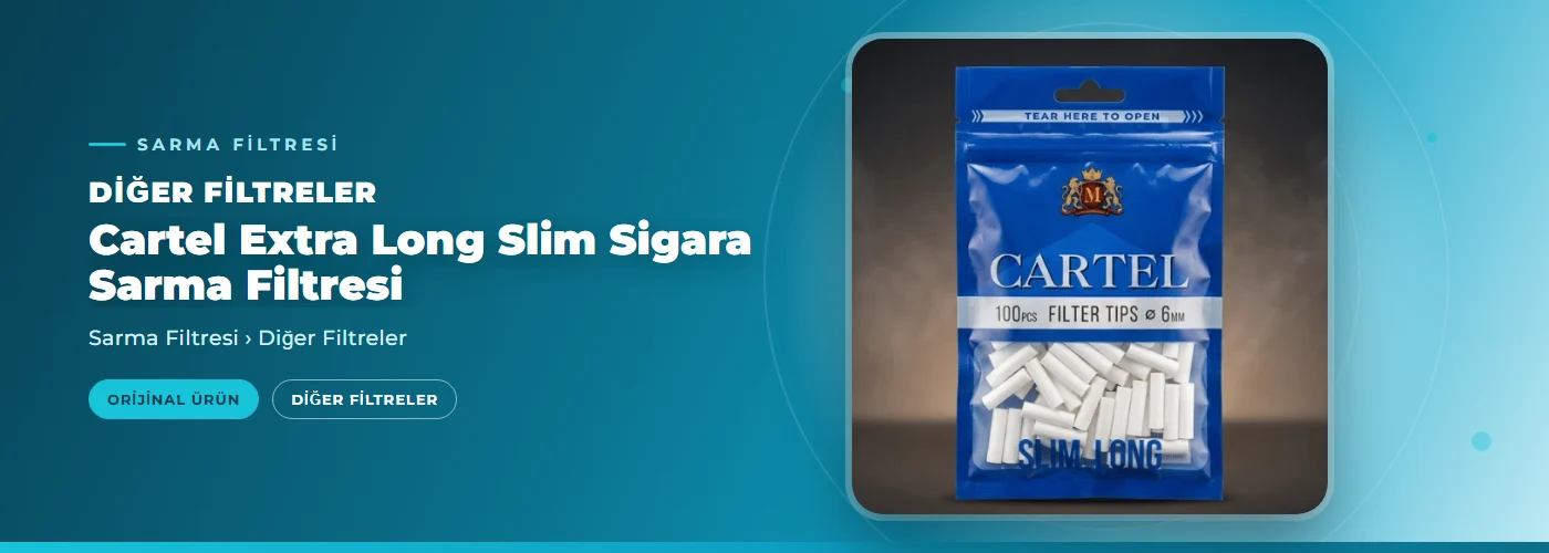 Cartel Extra Long Slim Sigara Sarma Filtresi
