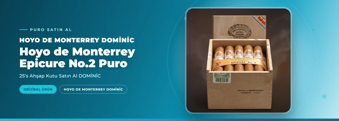 Hoyo de Monterrey Epicure No.2 Puro – 25’s Ahşap Kutu Satın Al DOMİNİC