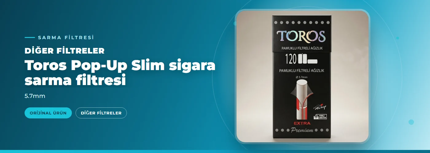 Toros Pop-Up Slim sigara sarma filtresi – 5.7mm