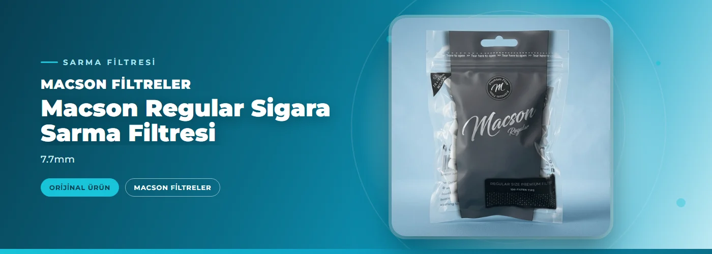 Macson Regular Sigara Sarma Filtresi – 7.7mm