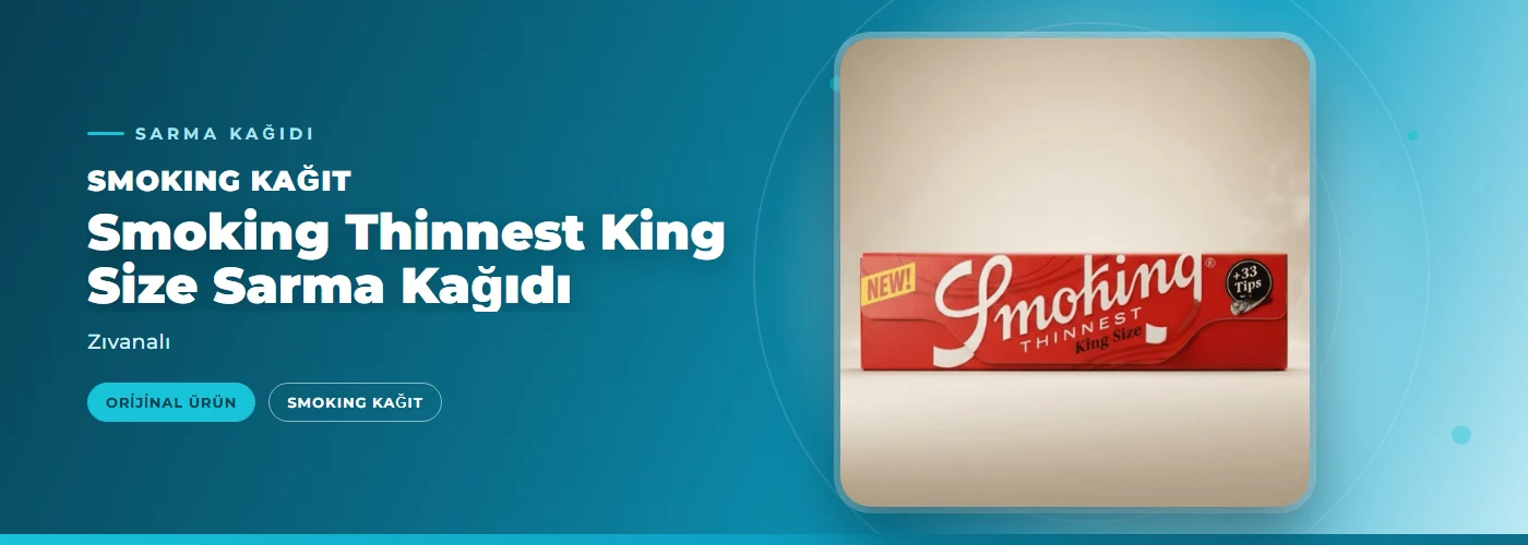 Smoking Thinnest King Size Sarma Kağıdı – Zıvanalı