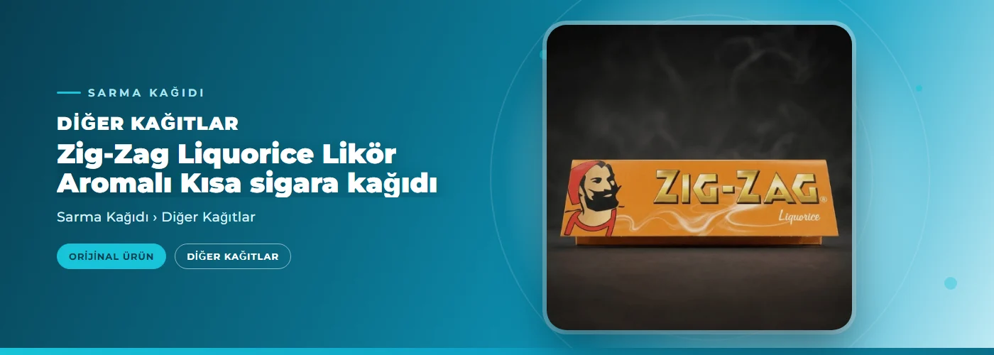 Zig-Zag Liquorice Likör Aromalı Kısa sigara kağıdı