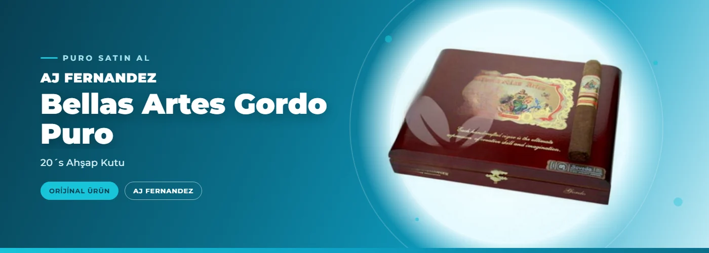 AJ Fernandez Bellas Artes Gordo Puro – 20´s Ahşap Kutu