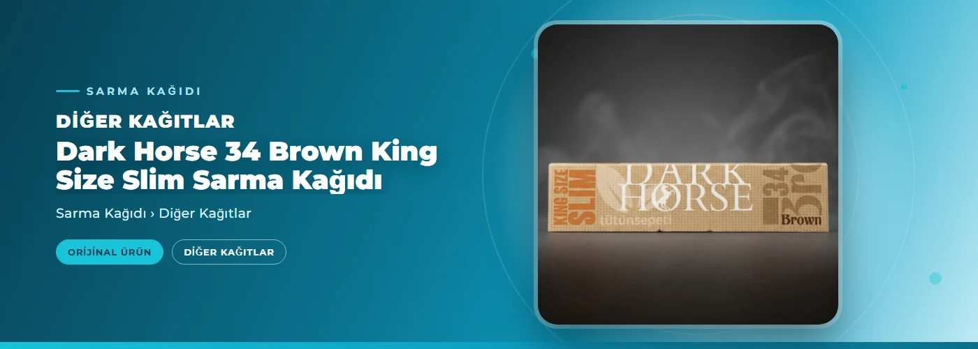 Dark Horse 34 Brown King Size Slim Sarma Kağıdı
