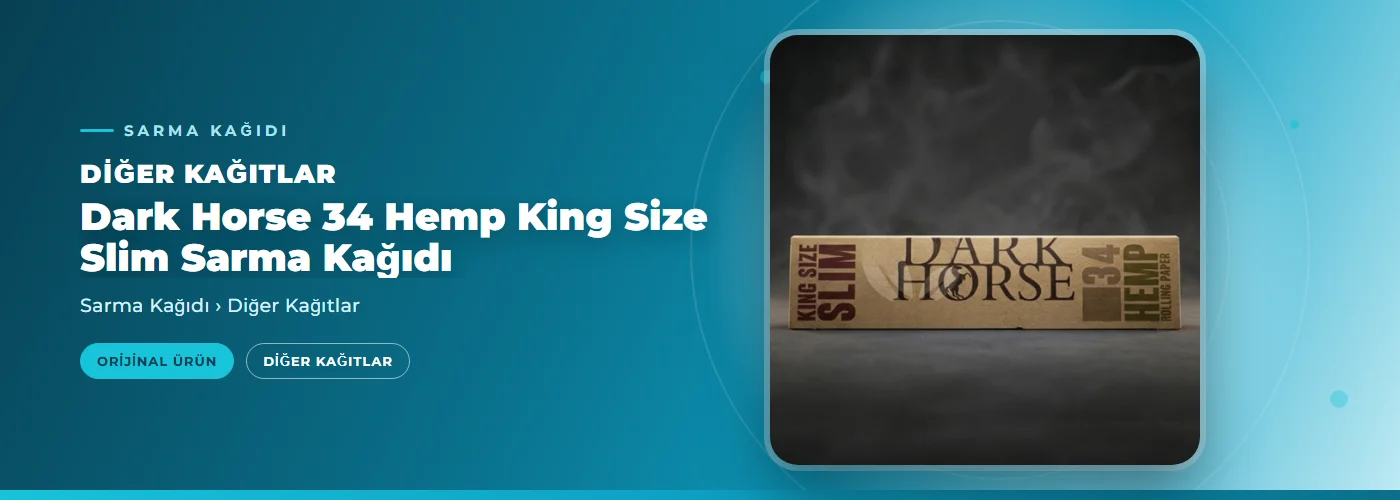 Dark Horse 34 Hemp King Size Slim Sarma Kağıdı